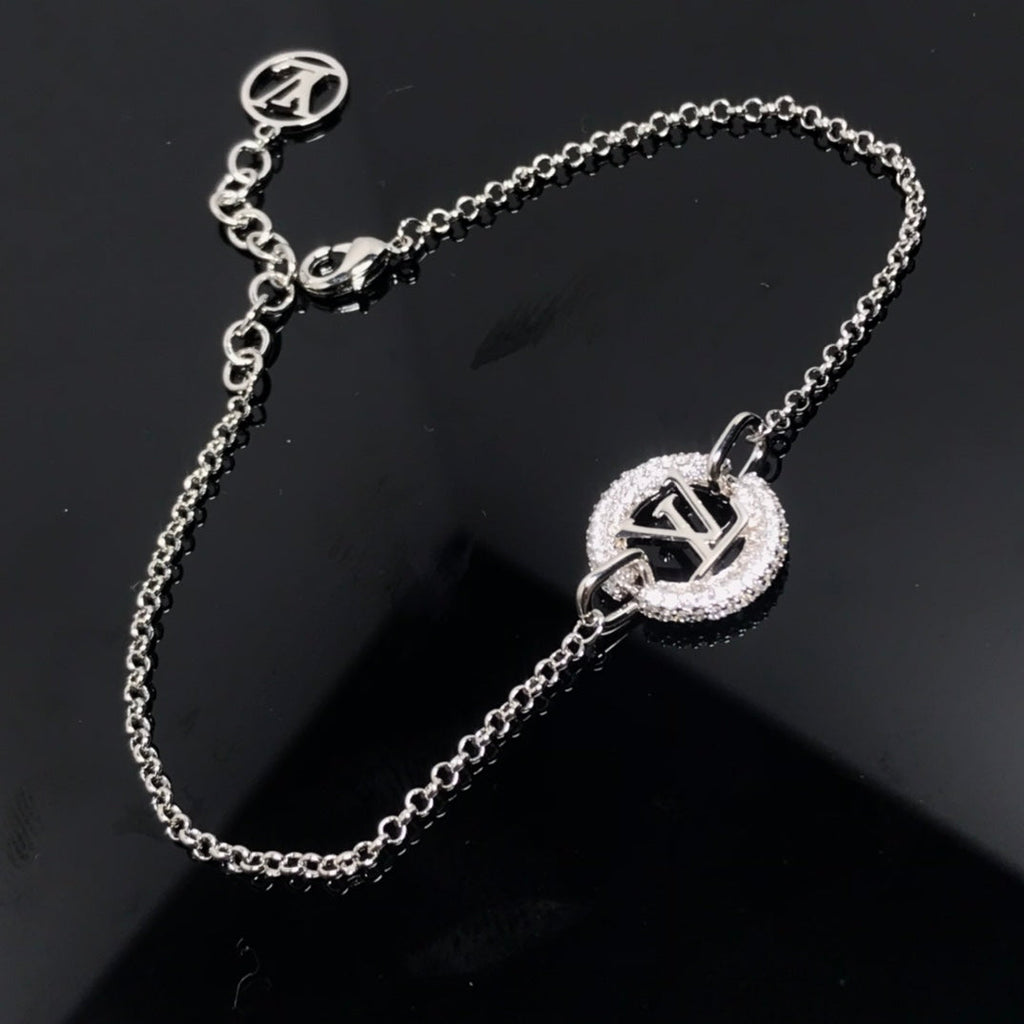 Louis Vuitton BY NIGHT DIAMOND PAVED SILVER BRACELET