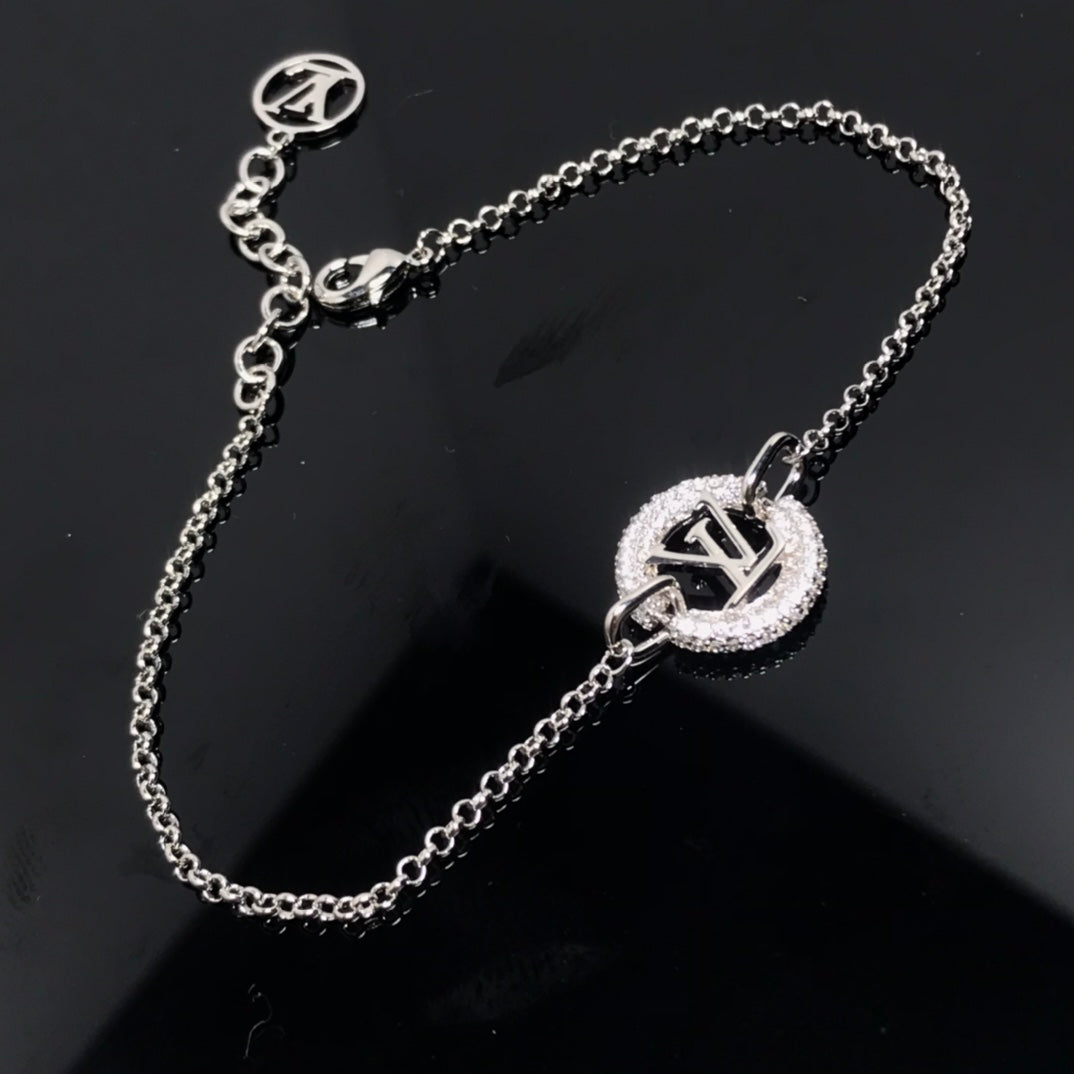 Louis Vuitton BY NIGHT DIAMOND PAVED SILVER BRACELET