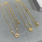 DIOR ROSE VENTS 2 DIAMOND PINK GOLD NECKLACE