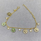 DIOR LUCKY STAR MULTI COLOR 5 MOTIF 6 DIAMOND BRACELET