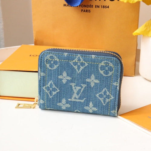 Louis Vuitton ZIPPY COIN 11CM BLUE DENIM