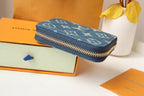Louis Vuitton ZIPPY COIN 11CM BLUE DENIM