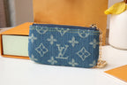 Louis Vuitton POCHETTE CLET DENIM BLEU