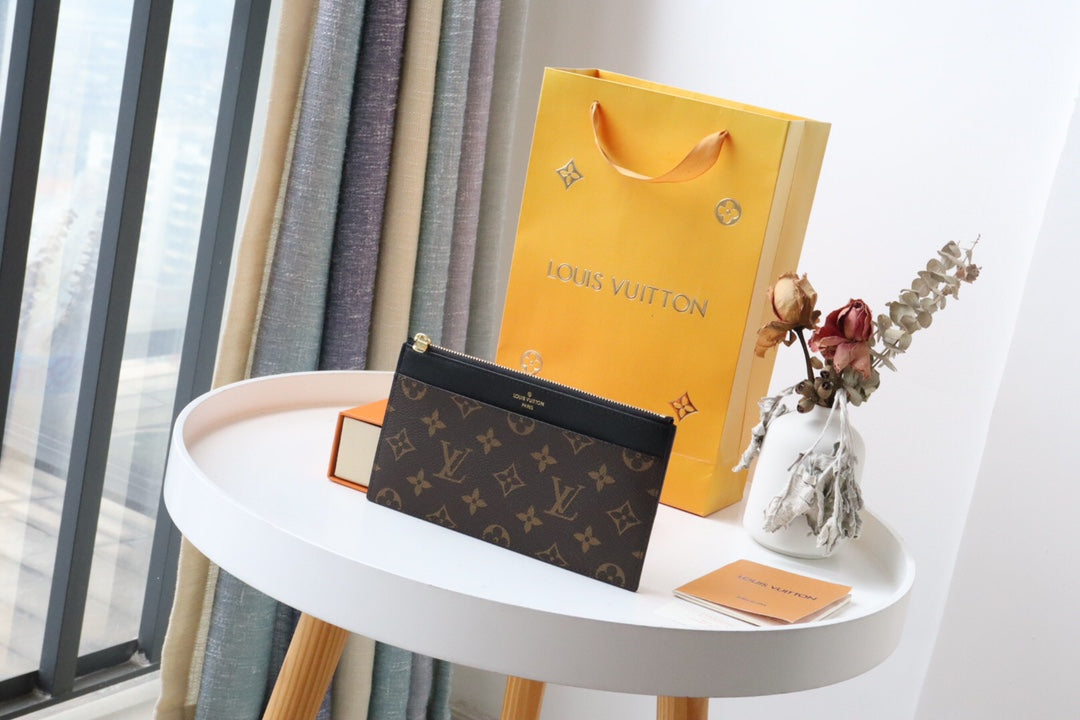 Louis Vuitton SLIM PURSE MONOGRAM CANVAS 20CM