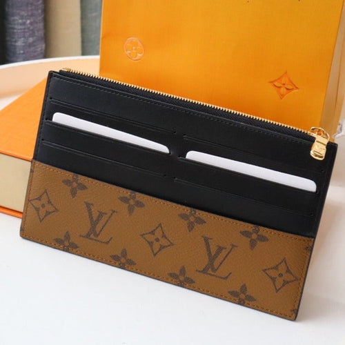 Louis Vuitton SLIM PURSE MONOGRAM REVERSE CANVAS 20CM