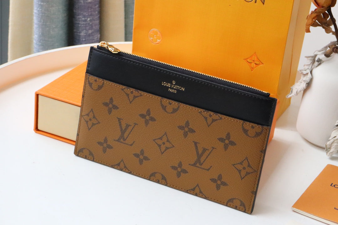 Louis Vuitton SLIM PURSE MONOGRAM REVERSE CANVAS 20CM