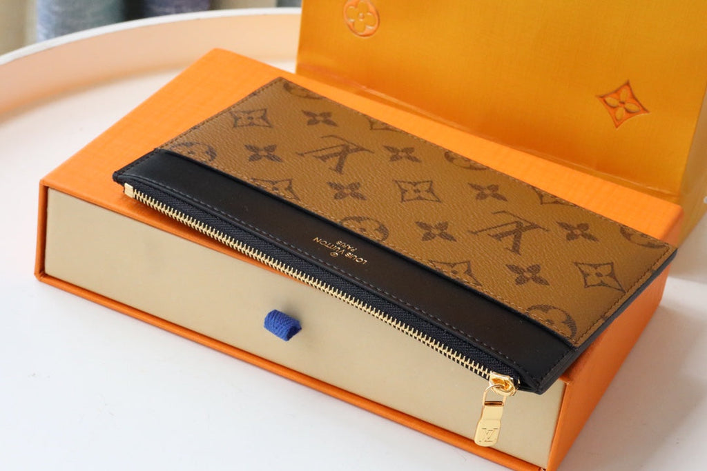 Louis Vuitton SLIM PURSE MONOGRAM REVERSE CANVAS 20CM
