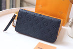 Louis Vuitton ZIPPY WALLET LONG PURSE BLUE RED EMPREINTE LEATHER
