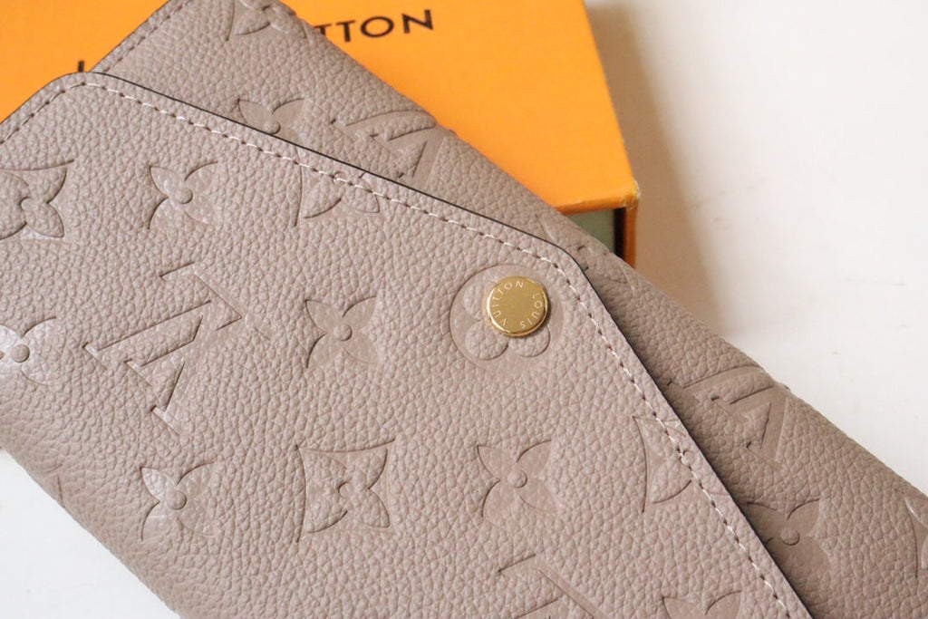 Louis Vuitton SARAH WALLET BEIGE MONOGRAM EMPREINTE 19CM