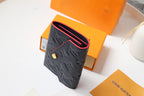 Louis Vuitton VICTORINE WALLET 12CM BLACK RED MONOGRAM EMPREINTE LEATHER