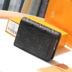 Louis Vuitton CLEA WALLET 12CM BLACK MONOGRAM EMPREINTE LEATHER