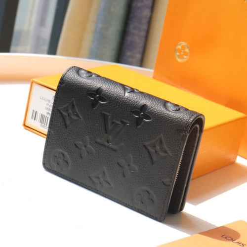 Louis Vuitton CLEA WALLET 12CM BLACK MONOGRAM EMPREINTE LEATHER