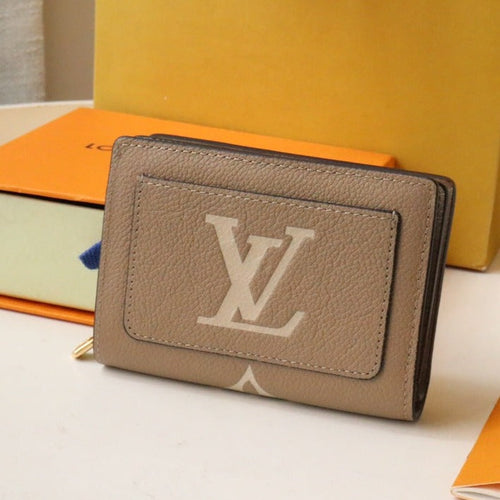 Louis Vuitton CLEA WALLET 12CM BEIGE LARGE MONOGRAM EMPREINTE LEATHER