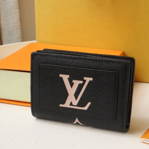 Louis Vuitton CLEA WALLET 12CM BLACK LARGE MONOGRAM EMPREINTE LEATHER