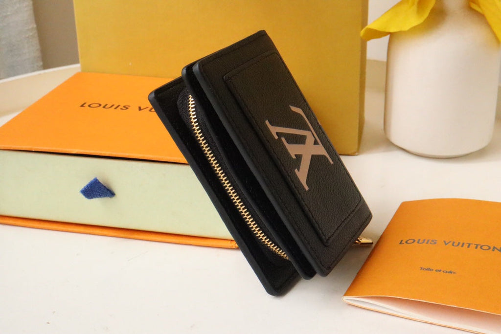 Louis Vuitton CLEA WALLET 12CM BLACK LARGE MONOGRAM EMPREINTE LEATHER