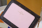 Louis Vuitton LOU WALLET 11.5CM BROWN PINK MONOGRAM CANVAS