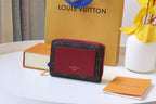 Louis Vuitton LOU WALLET 11.5CM BROWN RED MONOGRAM CANVAS