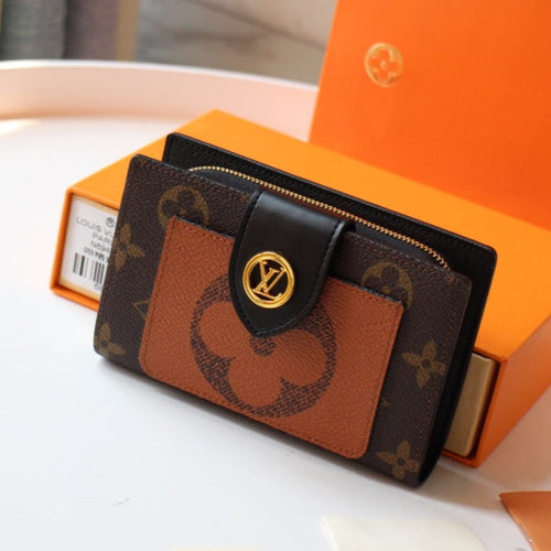 Louis Vuitton JULIETTE WALLET 13.5 BROWN ORANGE MONOGRAM CANVAS