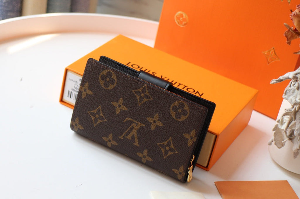 Louis Vuitton JULIETTE WALLET 13.5 BROWN ORANGE MONOGRAM CANVAS