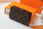 Louis Vuitton JULIETTE WALLET 13.5 BROWN RED MONOGRAM CANVAS