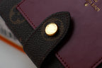 Louis Vuitton JULIETTE WALLET 13.5 BROWN RED MONOGRAM CANVAS