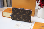 Louis Vuitton JULIETTE WALLET 13.5 BROWN PINK MONOGRAM CANVAS