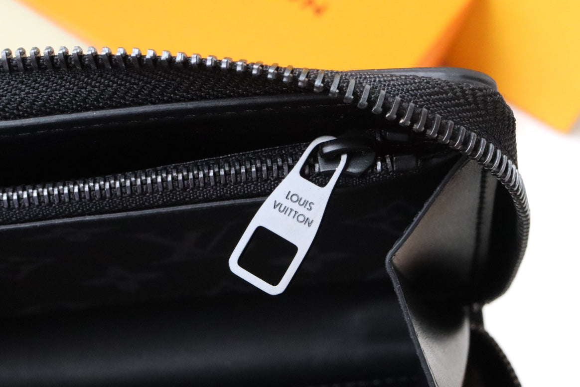 Louis Vuitton TRUNK ZIPPY WALLET 19.5 BLACK MONOGRAM CANVAS