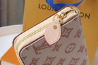 Louis Vuitton CLEMENCE WALLET 19.5 WHITE PINK MONOGRAM CANVAS