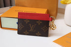 Louis Vuitton CHARM CARD HOLDER BROWN RED MONOGRAM CANVAS
