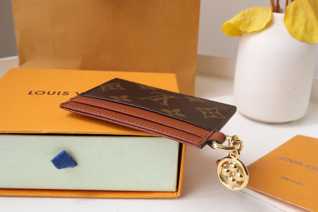Louis Vuitton CHARM CARD HOLDER BROWN MONOGRAM CANVAS