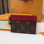 Louis Vuitton CHARM CARD HOLDER BROWN BURGUNDY MONOGRAM CANVAS
