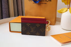 Louis Vuitton CHARM CARD HOLDER BROWN BURGUNDY MONOGRAM CANVAS