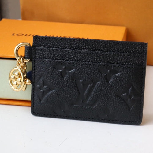 Louis Vuitton CHARM CARD HOLDER BLACK MONOGRAM CANVAS