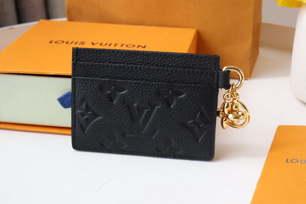 Louis Vuitton CHARM CARD HOLDER BLACK MONOGRAM CANVAS