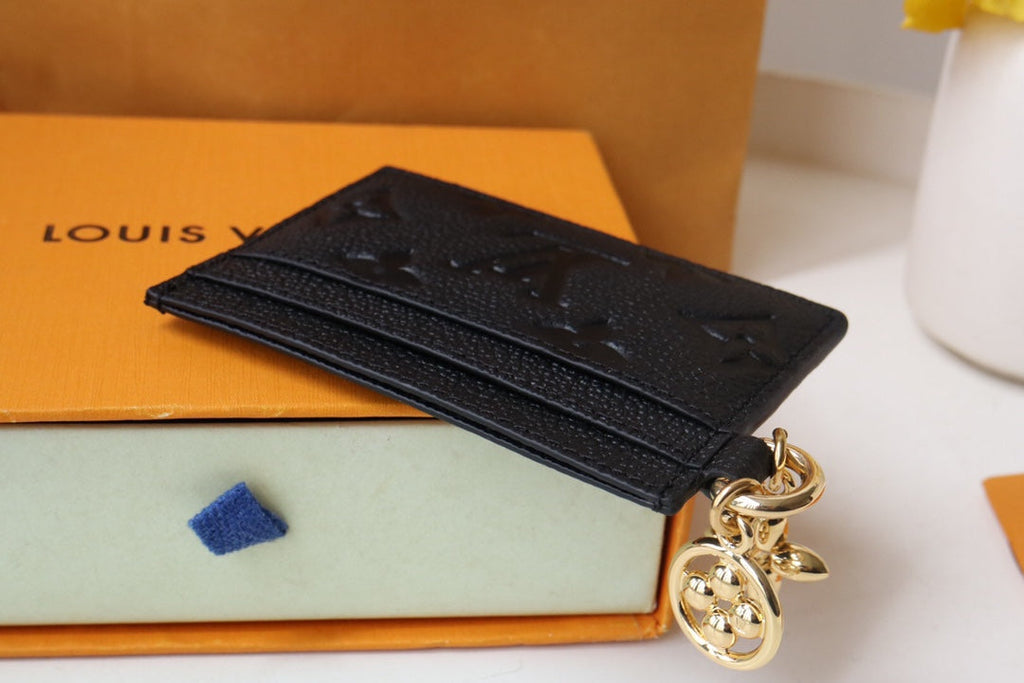 Louis Vuitton CHARM CARD HOLDER BLACK MONOGRAM CANVAS