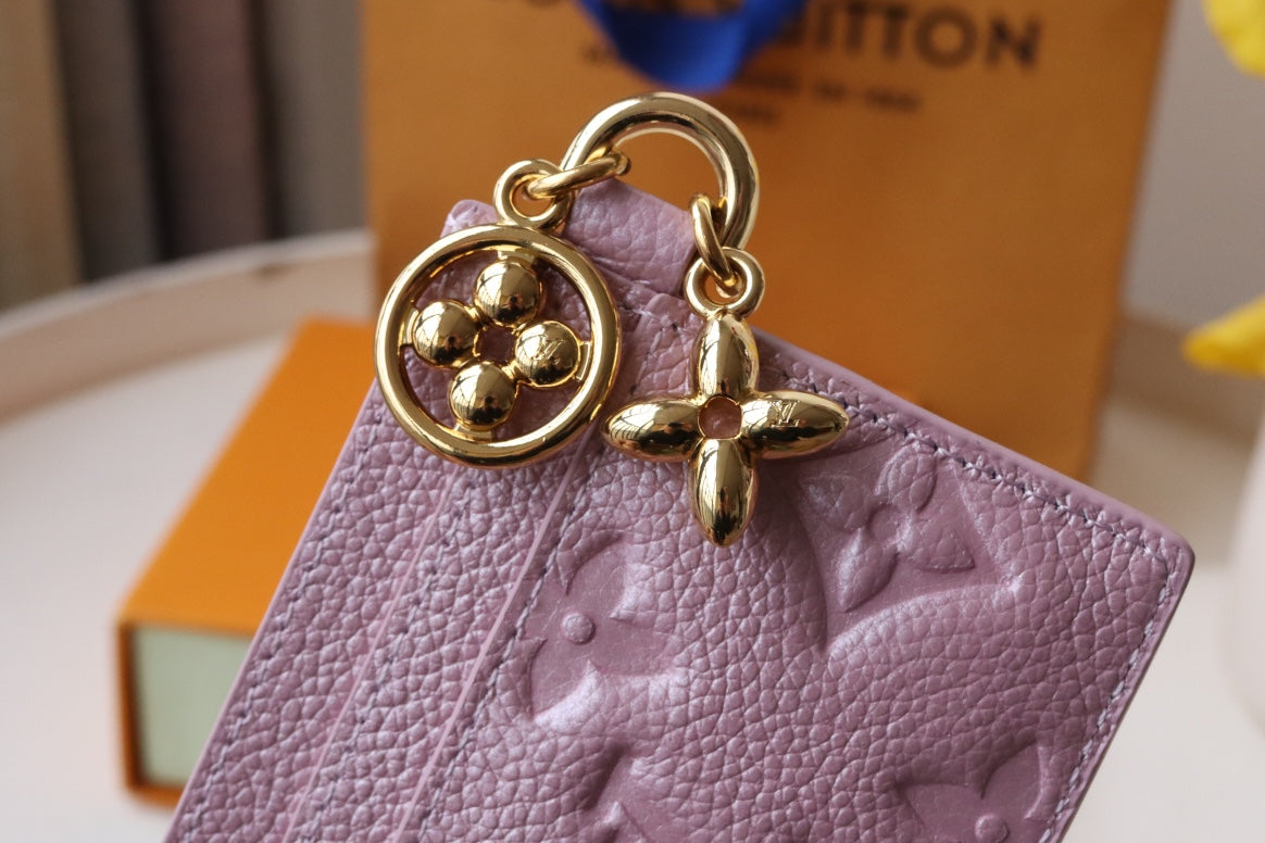 Louis Vuitton CHARM CARD HOLDER PINK MONOGRAM CANVAS