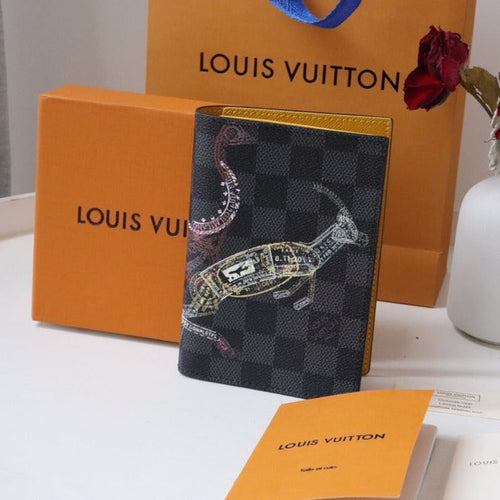 Louis Vuitton PASSPORT COVER 14 BLACK CANVAS