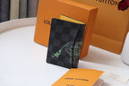 Louis Vuitton CARD CASE 8 BLACK CANVAS