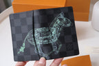 Louis Vuitton CARD CASE 8 BLACK CANVAS