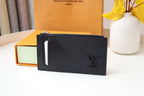 Louis Vuitton COIN CARD HOLDER 8 BLACK AEROGRAM CALFSKIN