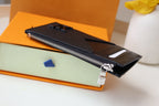 Louis Vuitton COIN CARD HOLDER 8 BLACK AEROGRAM CALFSKIN