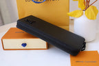 Louis Vuitton ZIPPY WALLET 10 BLACK AEROGRAM CALFSKIN