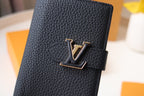 Louis Vuitton VERTICAL COMPACT WALLET BLACK CAPUCINES