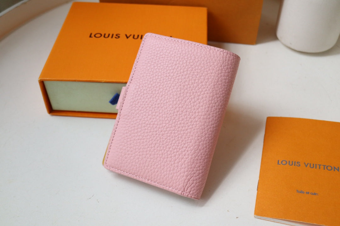 Louis Vuitton VERTICAL COMPACT WALLET PINK CAPUCINES