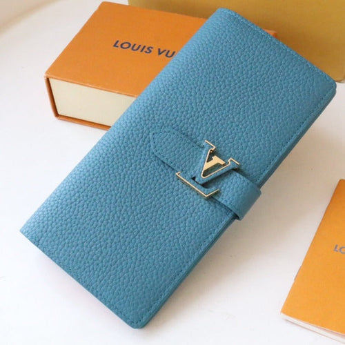 Louis Vuitton VERTICAL WALLET CAPUCINES CLOUD BLUE