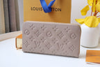 Louis Vuitton ZIPPY WALLET 19 BEIGE EMBOSSED LAMBSKIN
