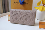 Louis Vuitton ZIPPY WALLET 19 BEIGE EMBOSSED LAMBSKIN