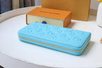 Louis Vuitton ZIPPY WALLET 19 CLOUD BLUE EMBOSSED LAMBSKIN