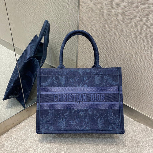 DIOR SMALL BOOK TOTE BAG 36 BLUE