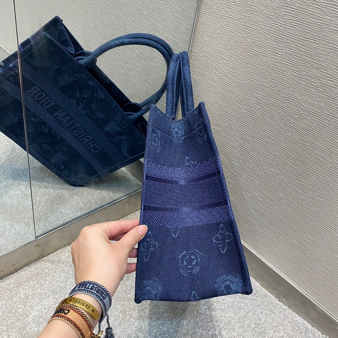 DIOR SMALL BOOK TOTE BAG 36 BLUE